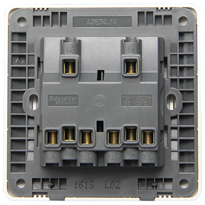 施耐德(schneider)开关插座 开关面板 四开单控开关 睿意系列 白色