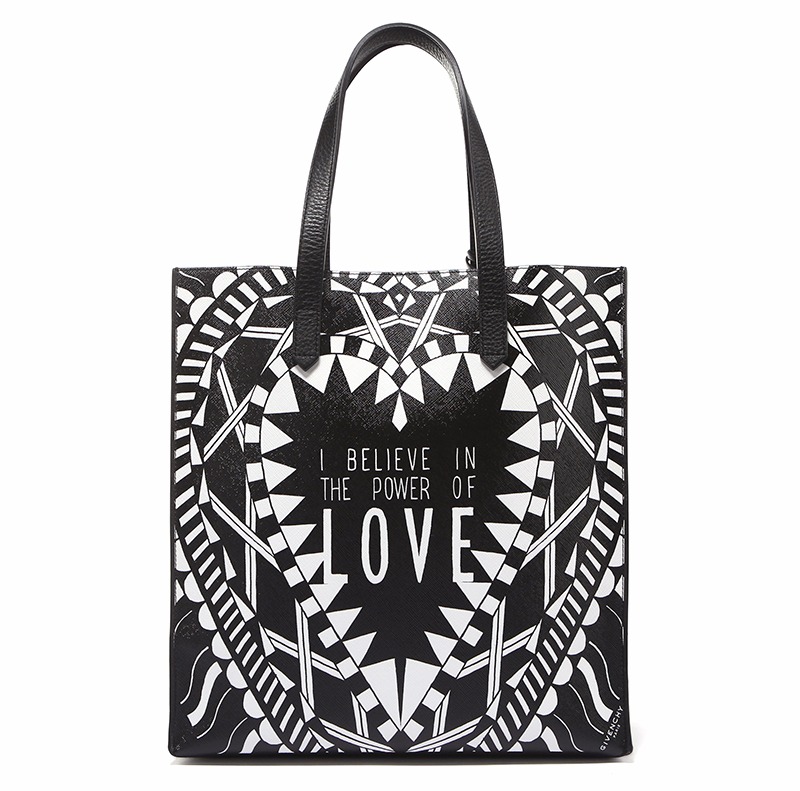 givenchy 纪梵希 中性黑白拼色涂层帆布时尚中号托特包手拎包 bb0