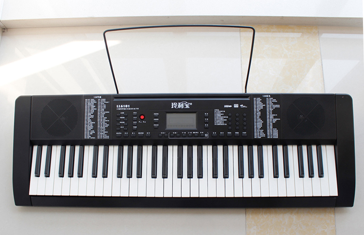 【京东超市】伶俐宝61键钢琴键液晶显示教学电子琴ll-6101