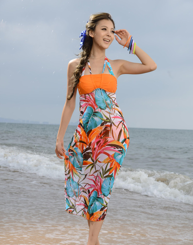 奇海(qihai)3164-5女士泳衣比基尼三件套带钢托聚拢时尚性感游泳衣