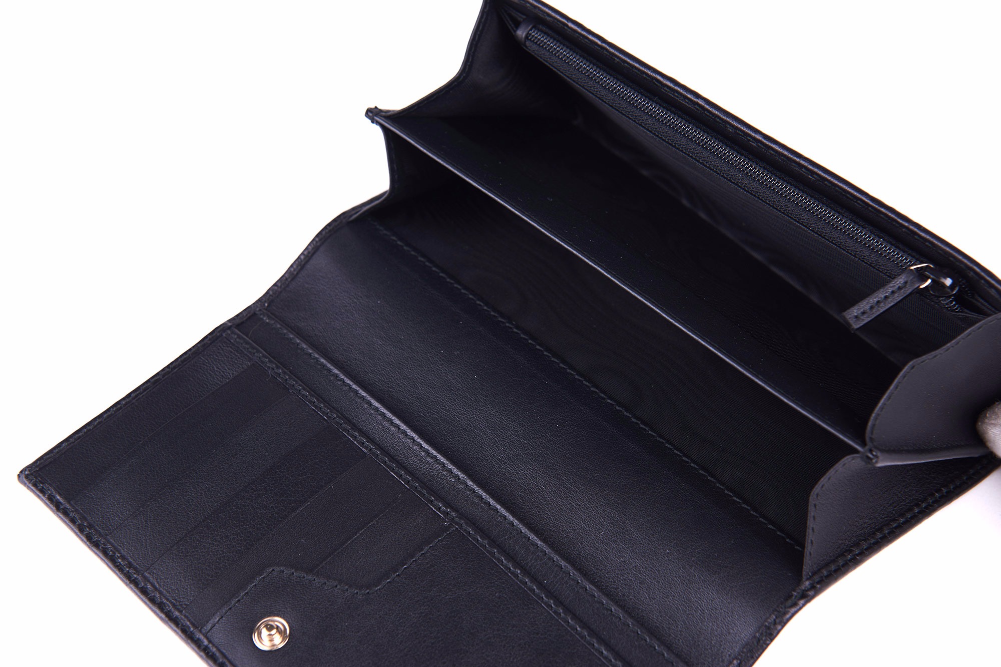 gucci 古驰 gucci钱包 黑色牛皮双g图案长款折叠钱包 244946 a0v1g