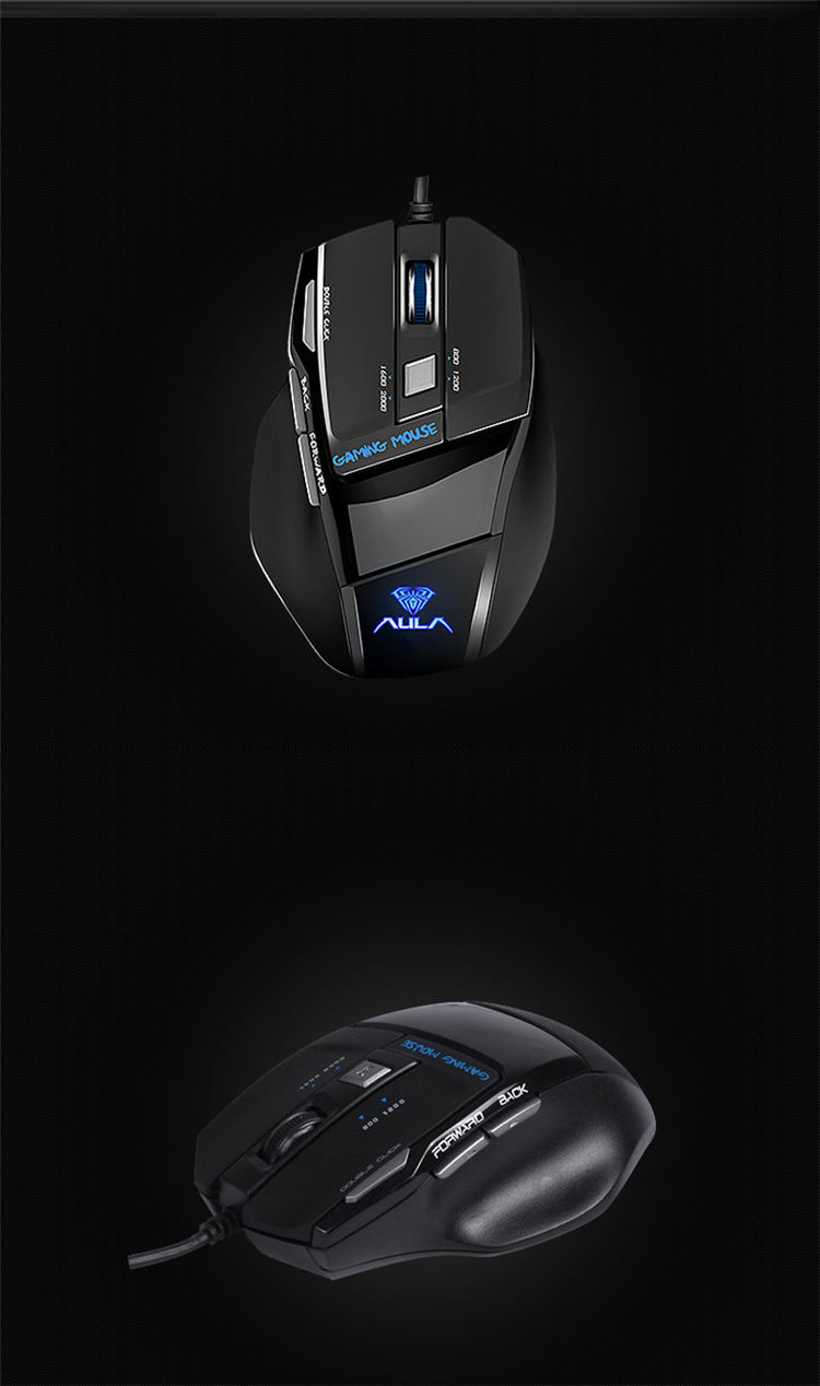 AULA S12Pro Large Wired Mouse, Gaming Mouse, RGB Lighting Effects, Ergonomic Design, E-Sports Mouse, Computer Mouse, White And Gray Color 10