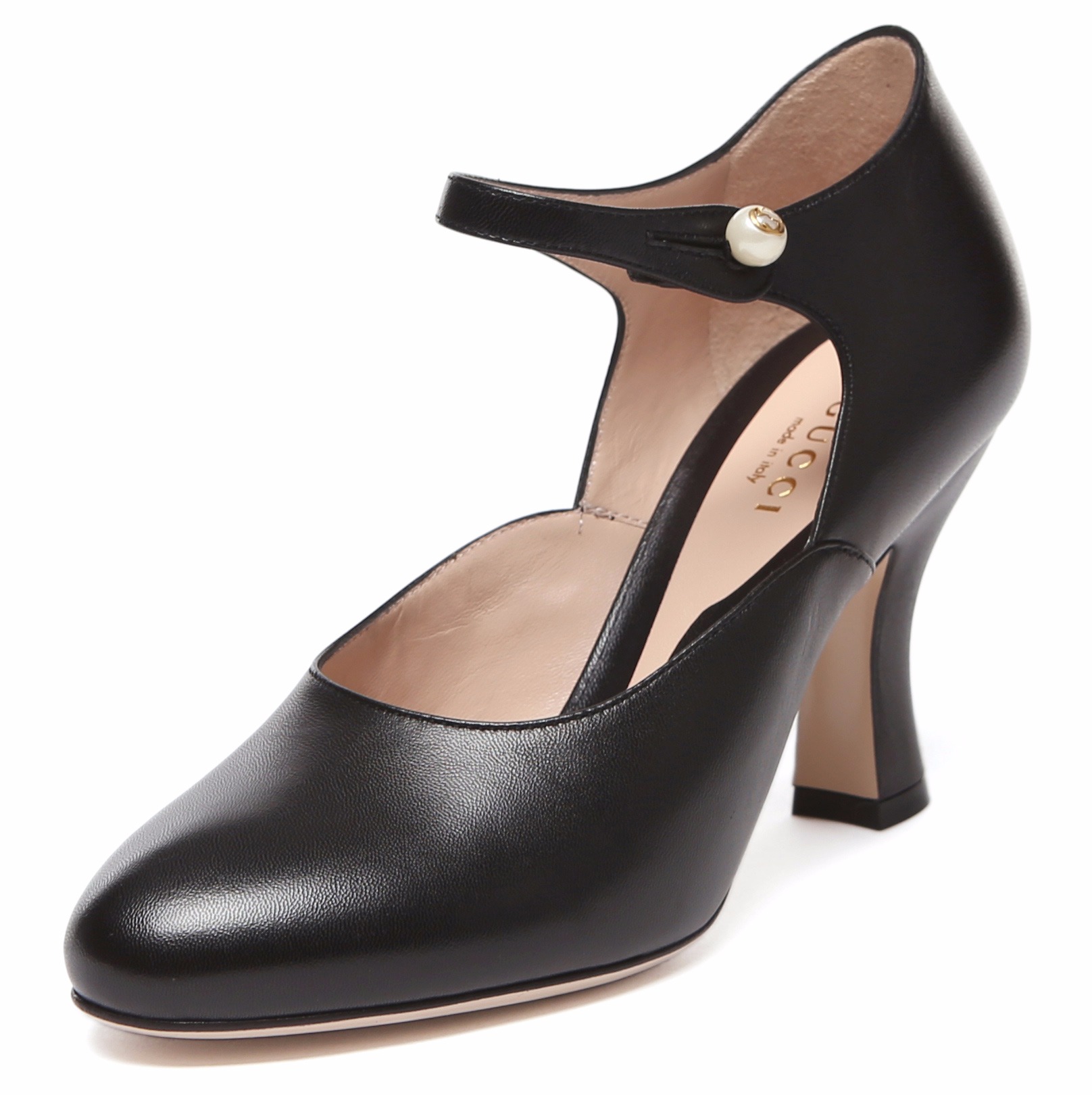 gucci 古驰 gucci女鞋 黑色牛皮女士高跟鞋 446750 c9d00 35