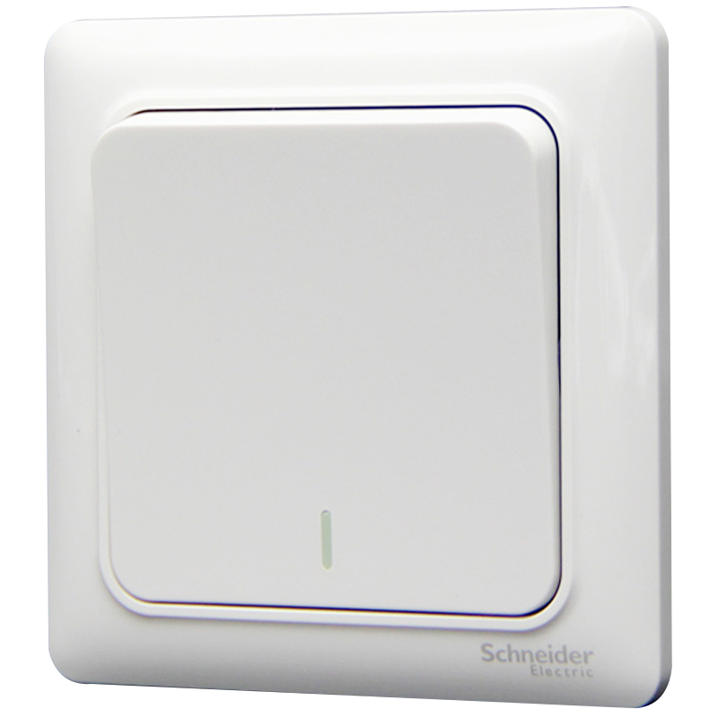 施耐德电气开关面板开关插座一开双控开关睿意系列白色a3e312a