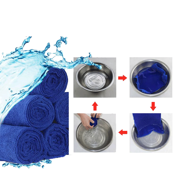 长城世喜 CCMSH-005多用途纤维毛巾5条装 清洁巾 吸水洗车毛巾30cm*70cm实惠装-京东