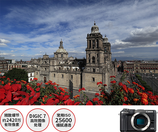 佳能（Canon）EOS M6（15-45）微型可换镜数码相机 银色-京东