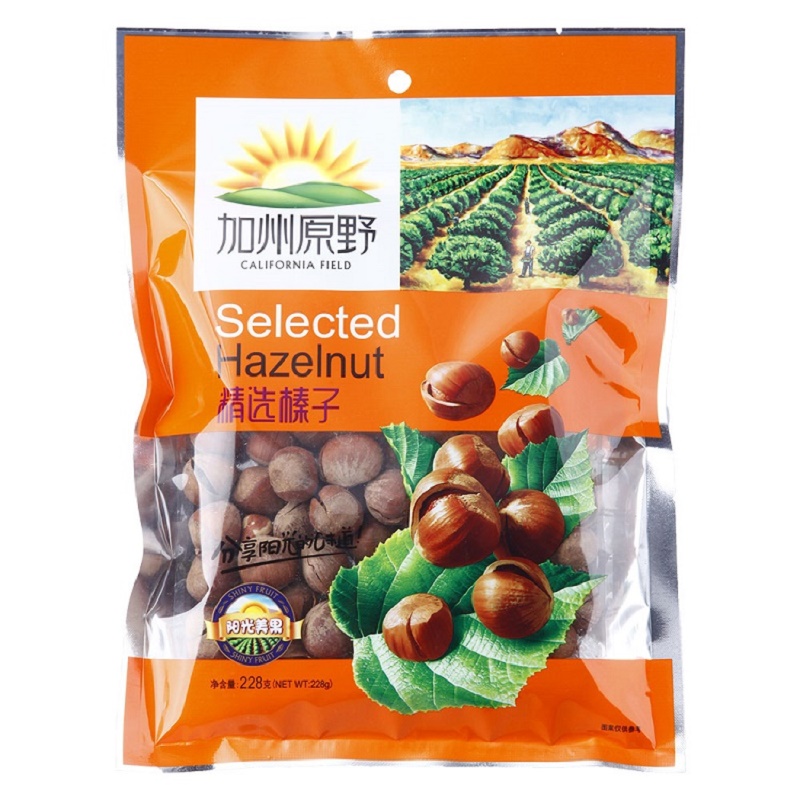加州原野精选榛子228g/袋 坚果炒货京东自营年货东北特产休闲办公小零食