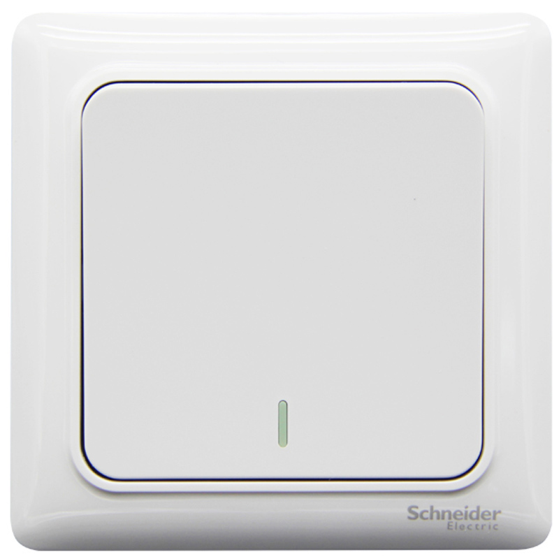Одноклавишный выключатель Schneider Electric Ruiyi Series, белый, 86*86 мм