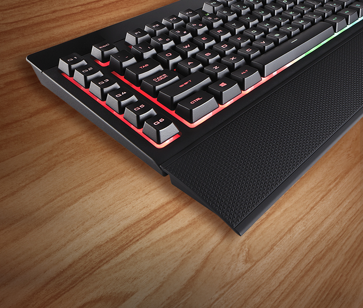美商海盗船(uscorsair)k55 rgb 键盘 有线连接 游戏键盘 全尺寸 rgb