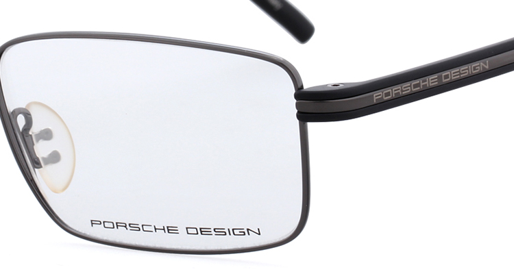 porsche 保时捷 男款枪色全框镜框黑色镜腿光学眼镜架眼镜框 p 8127 e