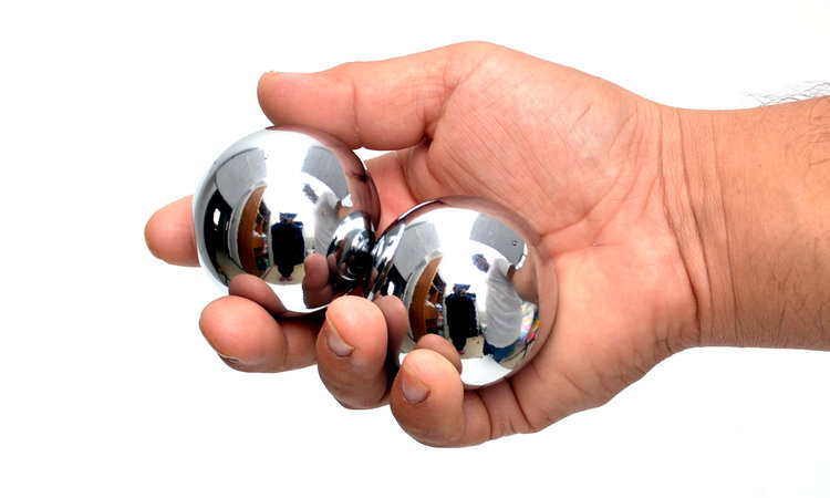 握康 保定铁球 健身球 手球 手指锻炼一斤一对保健