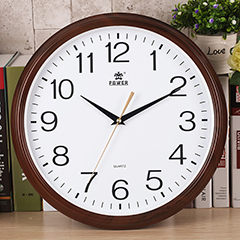 霸王(power)挂钟 客厅卧室经典简约挂表居家办公创意时钟电子石英钟