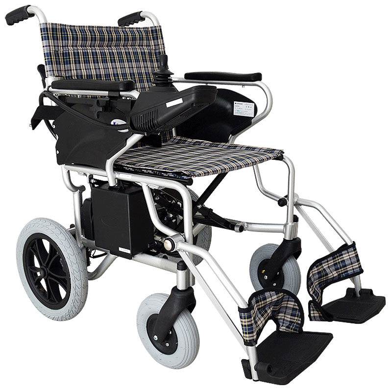 互邦电动轮椅(hubang)加强铝合金轻便折叠hbld4-d软坐垫电动轮椅车