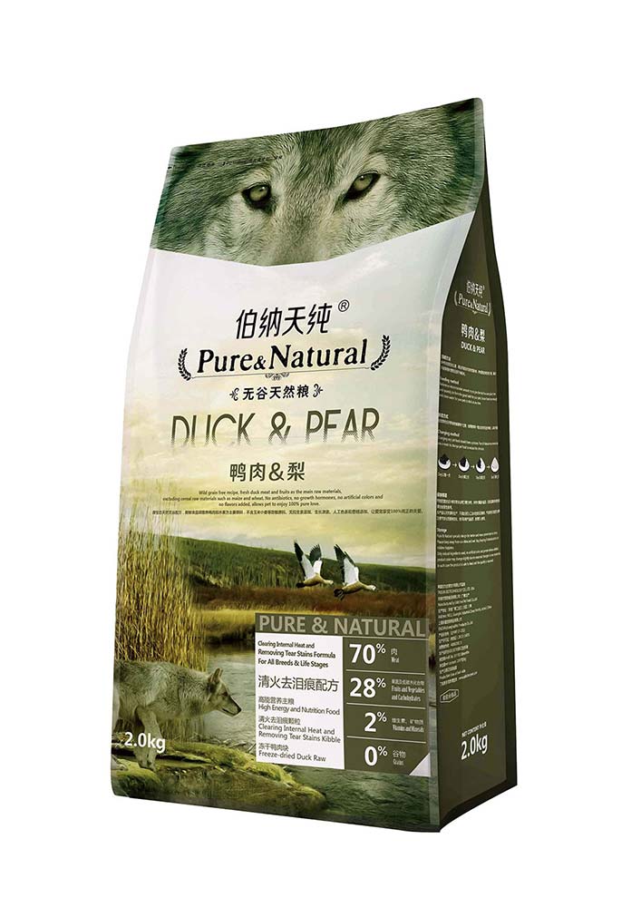 【京东超市】伯纳天纯（Pure&Natural）宠物狗粮鸭肉&梨清火去泪痕配方狗粮 全年龄 2kg-京东