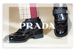 PRADA 普拉达 男士群青蓝牛皮厚底系带织物饰边时尚休闲鞋 2EG015 B4L F073A 6.5/40.5码-京东