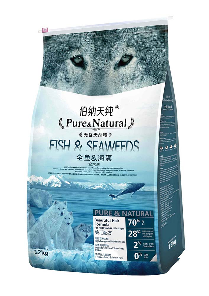 【京东超市】伯纳天纯（Pure&Natural）宠物狗粮全鱼&海藻美毛配方狗粮 全年龄 12kg-京东