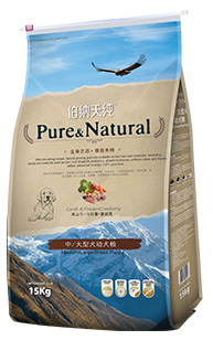 【京东超市】伯纳天纯（Pure&Natural） 宠物狗粮中大型犬幼犬15kg-京东