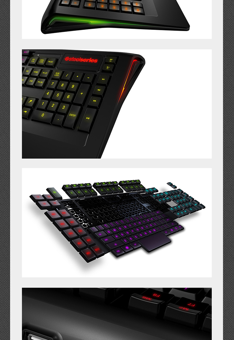 赛睿(steelseries)apex 350 幻彩版 游戏薄膜键盘 黑色