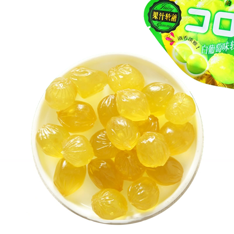 悠哈UHA 酷露露果汁软糖 52g 白葡萄味 儿童零食糖果 休闲零食