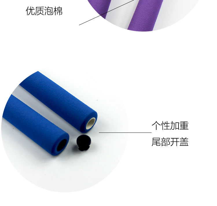 杜威克 安全海绵双节棍新手练习教学双截棍儿童女土练习安全泡绵二节棍 儿童型 蓝色 送跳绳-京东