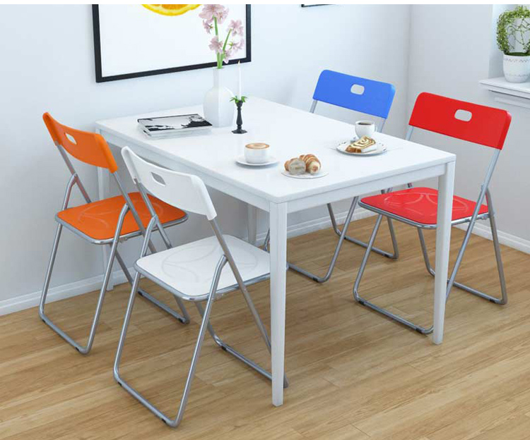 Shuaili Folding Chair, Plastic Portable Leisure Backrest Dining Chair, Office Training Conference Meeting Stool Black SL1613Y2 14