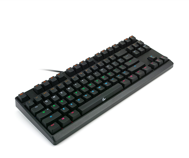 魔力鸭（ducky）2087 s2 mix 87混光键原厂cherry游戏机械键盘 黑色 黑轴-京东