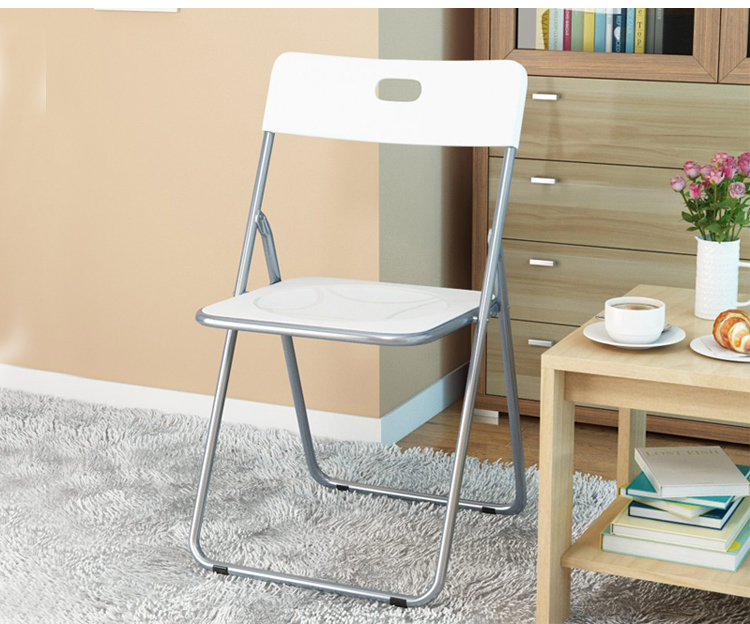 Shuaili Folding Chair, Plastic Portable Leisure Backrest Dining Chair, Office Training Conference Meeting Stool Black SL1613Y2 12