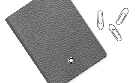 montblanc万宝龙优质文具系列法兰绒灰色笔记本 横线#145