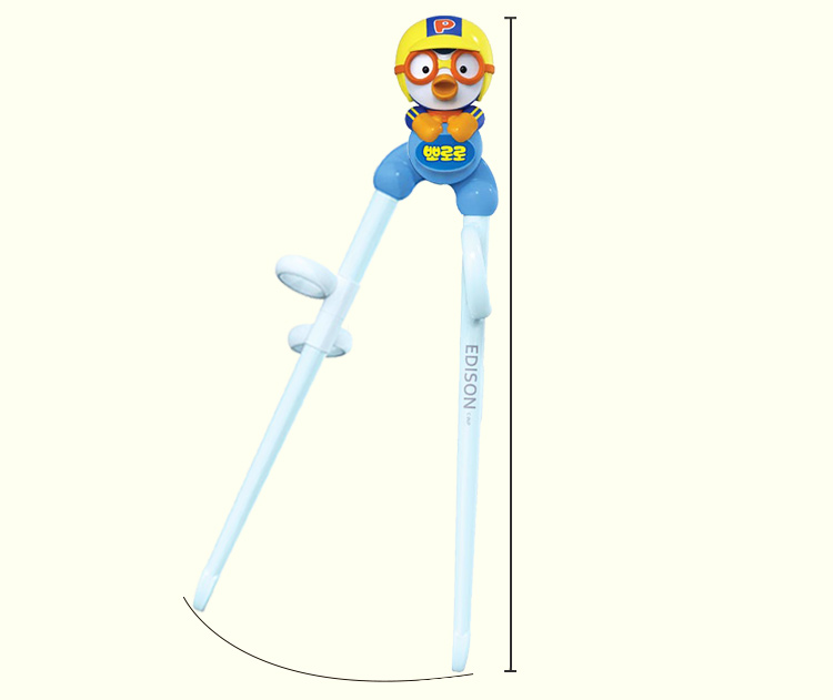  Korea EDISON Bo Lele (Pororo) series of learning chopsticks single support Pororo Korea imported - Jingdong