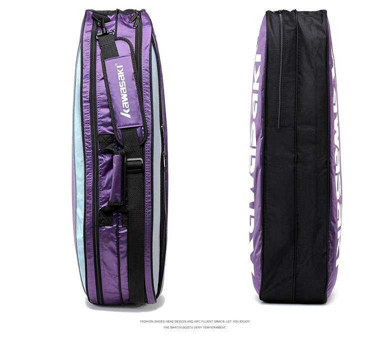 KAWASAKI Badminton Bag, Shoulder Bag, Tennis Bag for Men And Women, Separate Shoe Compartment, Racket Bag, Model 8327, Blue And Red 18