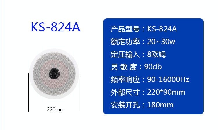 hnm 吸顶喇叭定压天花吊顶喇叭壁挂音响功放吸顶式广播系统音箱别墅吊
