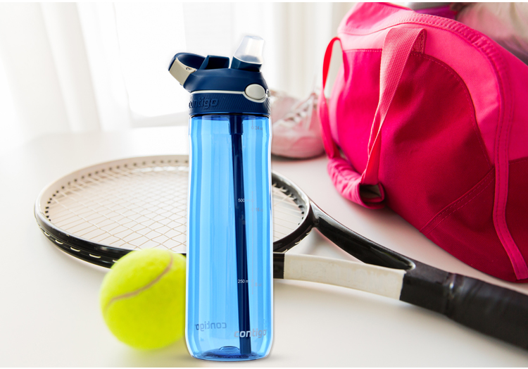 Contigo Single-Wall Sports Straw Bottle Summer Outdoor Large Capacity Sports Water Bottle 1000ml Wine Red HBC-ASH133 9