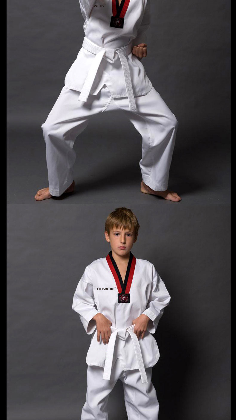 杜威克 道服跆拳道服成人儿童男 女款初学跆拳道服装专业训练服110