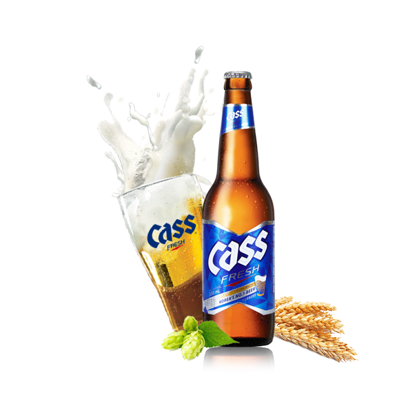 【京东超市】凯狮(cass)韩国原装进口啤酒原味 小麦鲜啤冰啤(玻璃瓶)