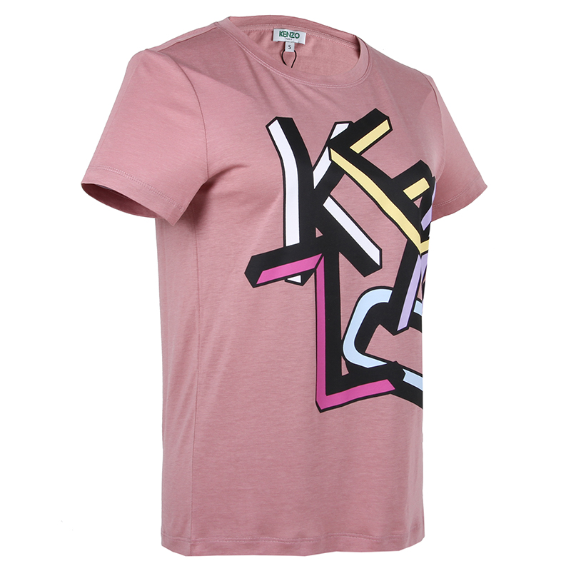高田贤三 kenzo t恤 圆领胸前字母logo短袖t恤女 990 2ts845 31 k02