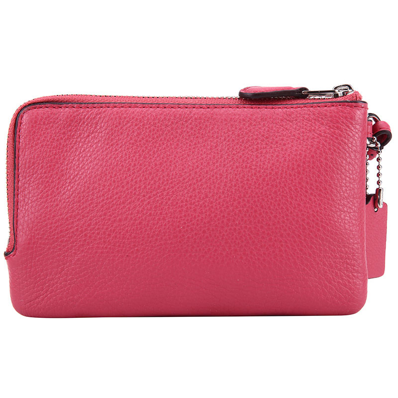 coach 蔻驰 女式手拿包 樱桃红色皮质零钱包 f66505 sv/sy (66505 sv