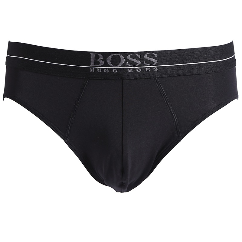 hugo boss 雨果博斯 男士黑色混纺三角内裤 50236766 001 black m