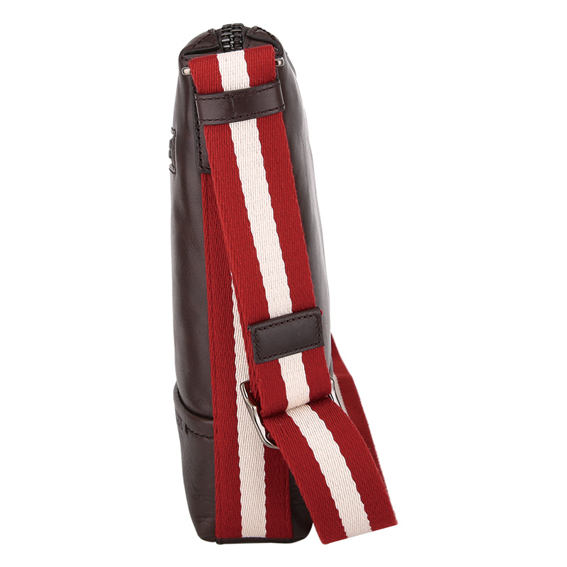 Bally 巴利 奢侈品 男士棕色牛皮单肩包 TREZZINI 381-京东