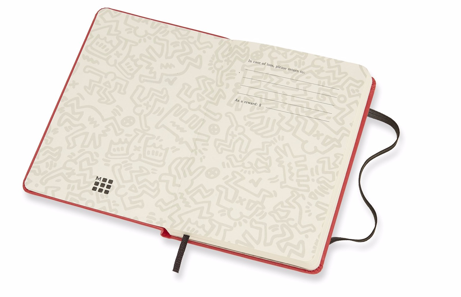 moleskine魔力斯奇那意大利特别版凯斯哈林艺术系列纯白硬面笔记本