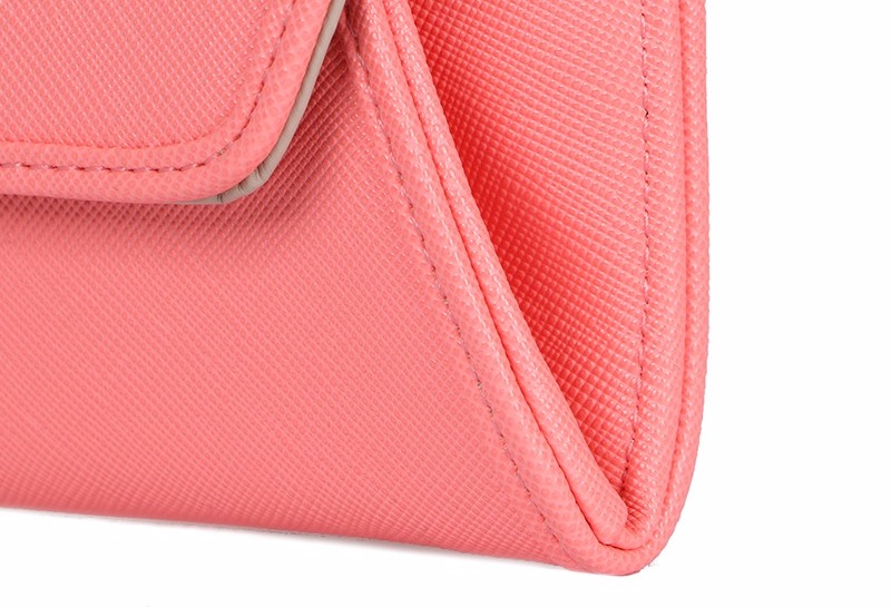 versace jeans 范思哲 女士浅粉色pvc配金属肩带长款钱包钱夹 e3vpbpa