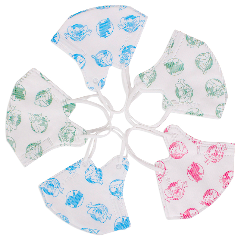 Hai Shi Hainuo one-time children's mask PM2.5 haze three-dimensional non-woven masks cartoon 5 only - Jingdong