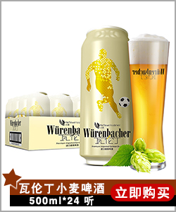 德国进口 wurenbacher 瓦伦丁小麦啤酒 5l 桶