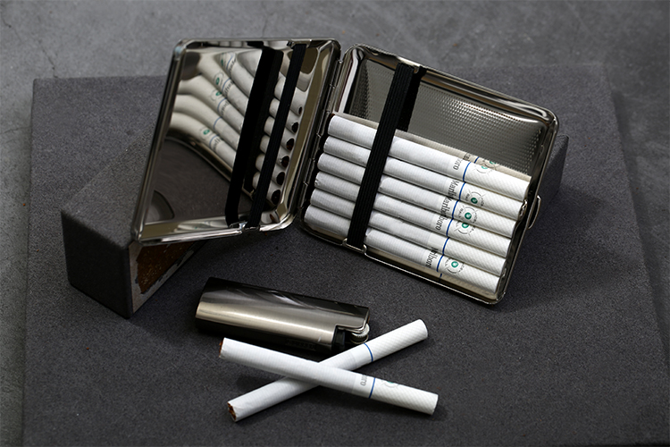 唯豪(vh)德国原装进口不锈钢烟盒送老公男友男生创意生日礼品18支装