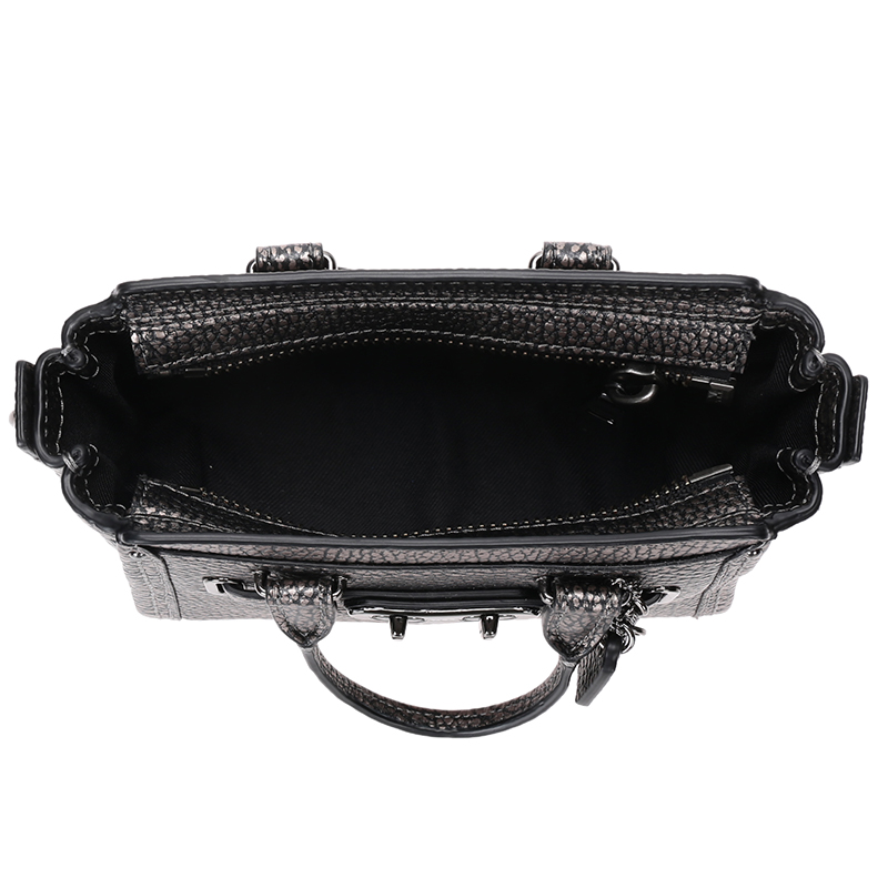 coach 蔻驰 奢侈品 女士炮铜色粒面皮革coachswagger手提单肩斜挎包