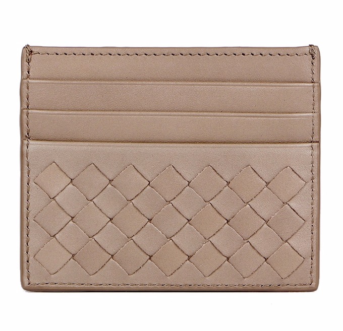 bottegaveneta宝缇嘉女士卡其色牛皮编织卡包162150v46511524