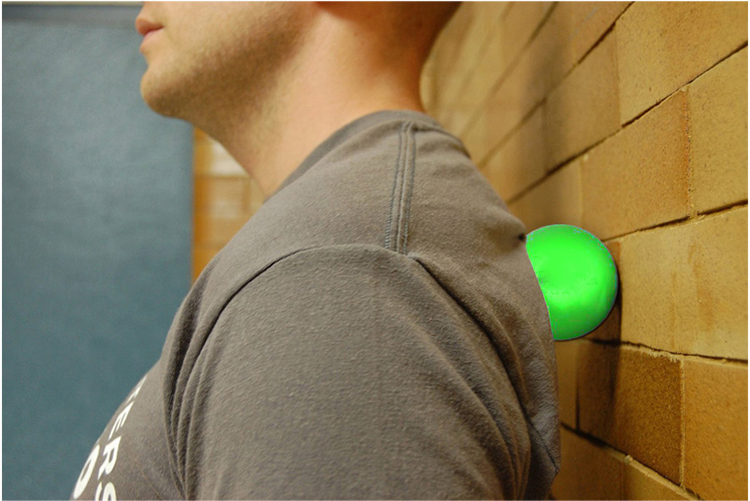 杜威克 按摩球筋膜球深层肌肉放松球曲棍穴位按摩健身球 天蓝色