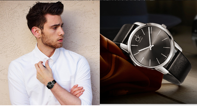 CK卡文克莱（CalvinKlein）手表CITY系列情侣表男表夜光皮带石英表K2G21107-京东