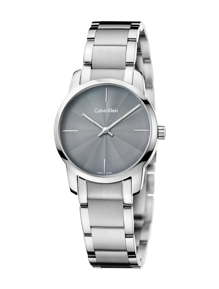ck卡文克莱(calvin klein)手表 city系列简约灰色表盘石英女士手表k2g