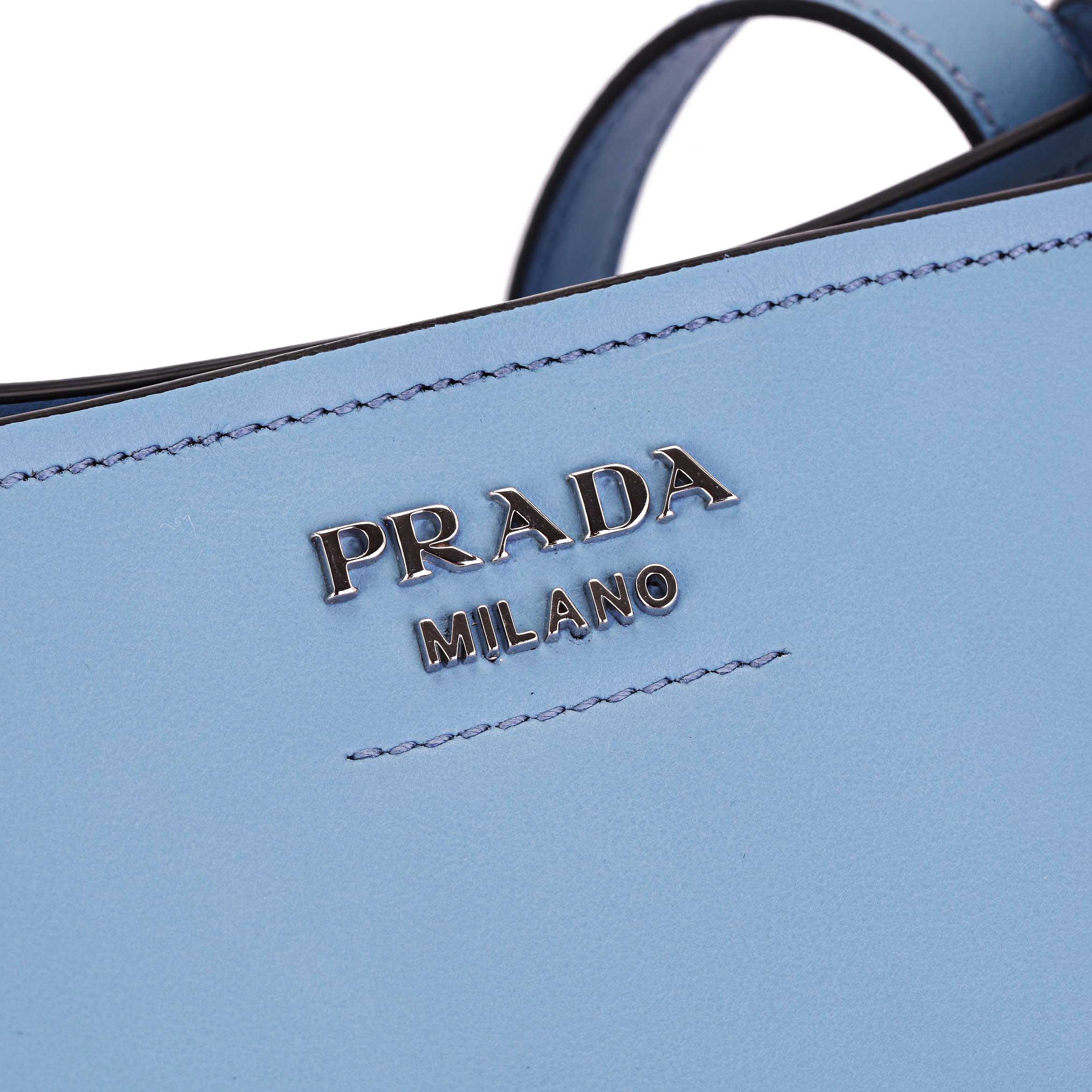 prada 普拉达 女士蓝色小牛皮手提单肩包 1bg046 2aix f0kl4