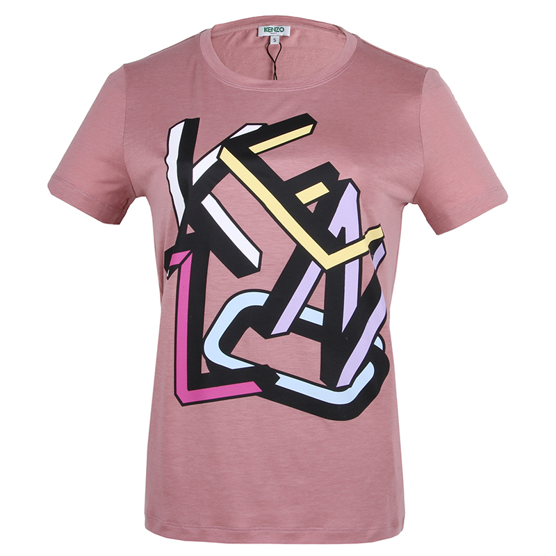 高田贤三 kenzo t恤 圆领胸前字母logo短袖t恤女 990 2ts845 31 k02